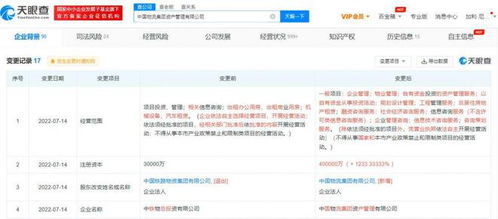 中國物流集團資產管理公司正式成立，注冊資本達40億元